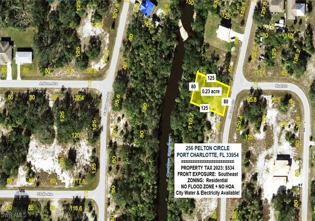 Photo 1 of Land for sale at 256 Pelton Cir, Port Charlotte, FL 33954 | MLS# 225024456 | Listing updated on 2026-05-02