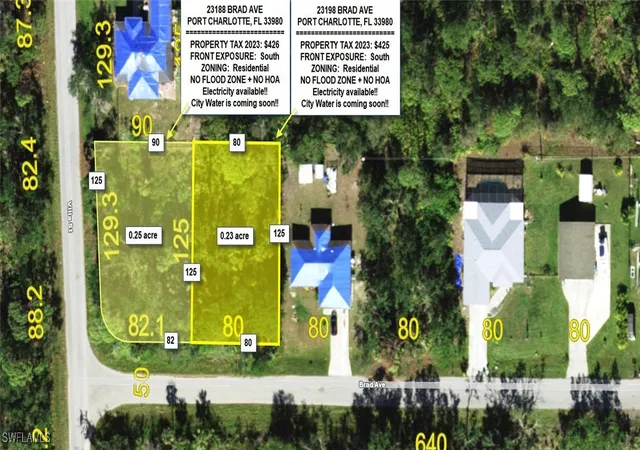 Photo 1 of Land for sale at 23198 Brad Ave, Port Charlotte, FL 33980 | MLS# 225024344 | Listing updated on 2026-07-10