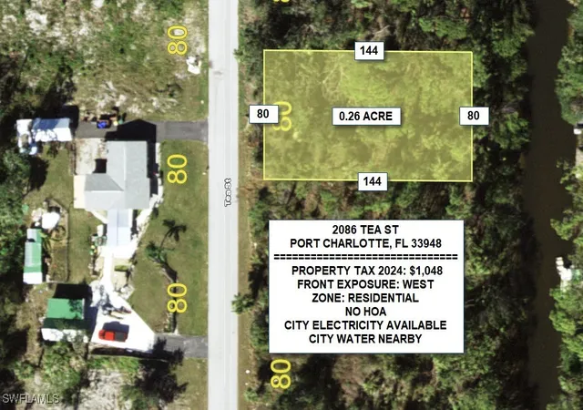 Photo 1 of Land for sale at 2086 Tea St, Port Charlotte, FL 33948 | MLS# 224094873 | Listing updated on 2026-03-02