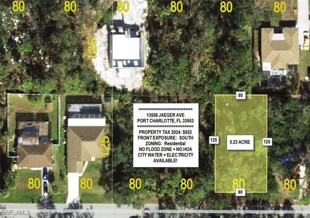 Photo 1 of Land for sale at 13558 Jaeger Ave, Port Charlotte, FL 33953 | MLS# 225059239 | Listing updated on 2026-03-02