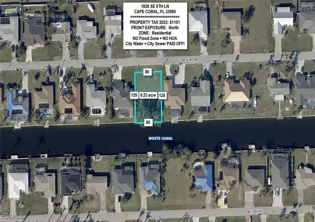 Photo 1 of Land for sale at 1826 Se 6th Ln, Cape Coral, FL 33990 | MLS# 2025002324 | Listing updated on 2026-03-02