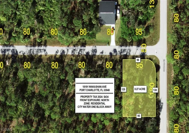 Photo 1 of Land for sale at 18191 Wakashan Ave, Port Charlotte, FL 33948 | MLS# 2025005943 | Listing updated on 2026-05-02