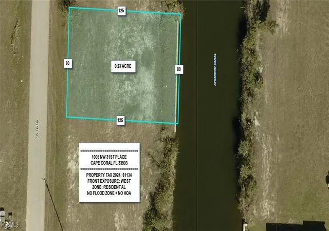 Photo 1 of Land for sale at 1005 Nw 31st Place, Cape Coral, FL 33993 | MLS# 2025006110 | Listing updated on 2026-08-28