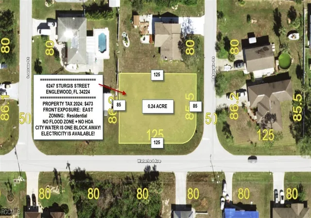 Photo 1 of Land for sale at 6247 Sturgis St, Englewood, FL 34224 | MLS# 2025008985 | Listing updated on 2026-09-29