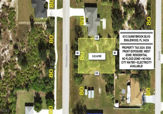 Photo 1 of Land for sale at 6312 Sunnybrook Blvd, Englewood, FL 34224 | MLS# 2025015541 | Listing updated on 2026-05-02
