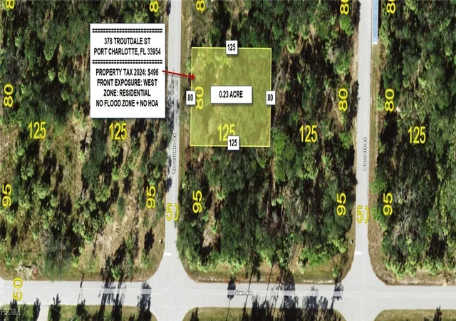 Photo 1 of Land for sale at 378 Troutdale St, Port Charlotte, FL 33954 | MLS# 2025015848 | Listing updated on 2026-05-02
