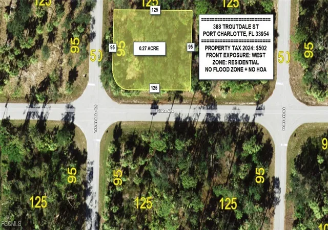 Photo 1 of Land for sale at 388 Troutdale St, Port Charlotte, FL 33954 | MLS# 2025015859 | Listing updated on 2026-05-02