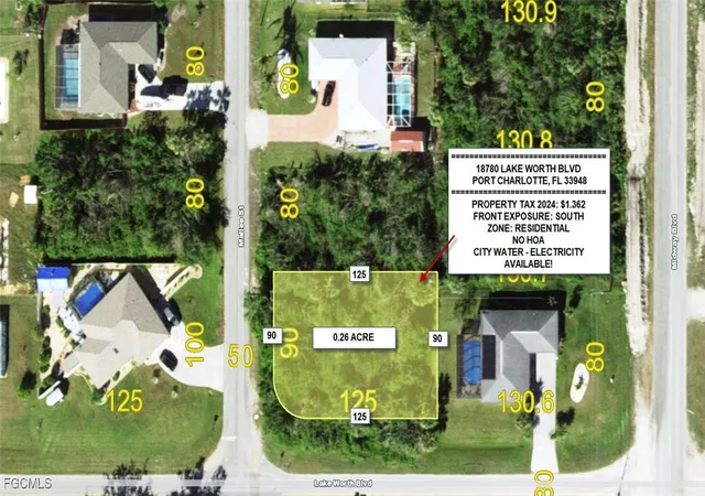 Photo 1 of Land for sale at 18780 Lake Worth Blvd, Port Charlotte, FL 33948 | MLS# 2025017817 | Listing updated on 2026-05-02