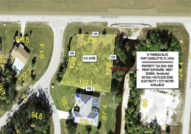 Photo 1 of Land for sale at 10 Theresa Blvd, Port Charlotte, FL 33954 | MLS# 2025018648 | Listing updated on 2026-05-02