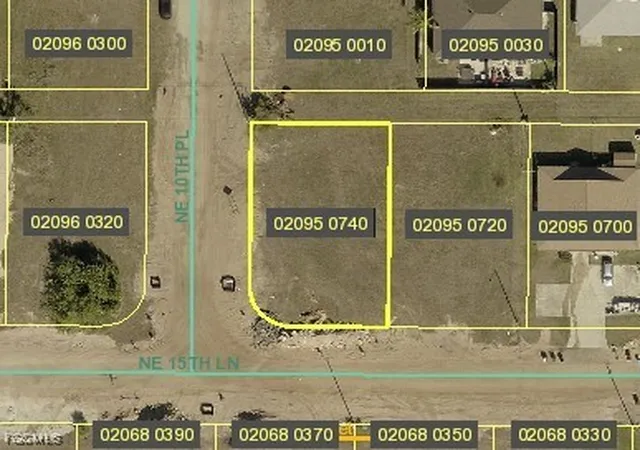 Photo 1 of Land for sale at 1021 Ne 15th Lane, Cape Coral, FL 33909 | MLS# 2025023809 | Listing updated on 2026-02-10