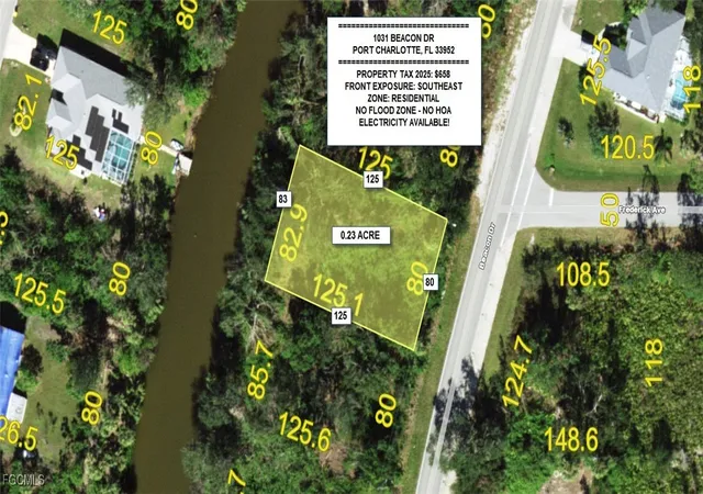 Photo 1 of Land for sale at 1031 Beacon Dr, Port Charlotte, FL 33952 | MLS# 2025025366 | Listing updated on 2026-10-08