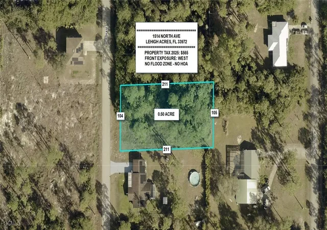 Photo 1 of Land for sale at 1514 North Ave, Lehigh Acres, FL 33972 | MLS# 2026004329 | Listing updated on 2026-08-03