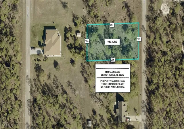 Photo 1 of Land for sale at 1411 Glenn Ave, Lehigh Acres, FL 33972 | MLS# 2026004332 | Listing updated on 2026-08-03