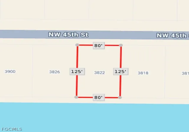 Photo 4 of Land for sale at 3822 NW 45th Street, Cape Coral, FL 33993 | MLS# 2026010465 | Listing updated on 2026-03-30