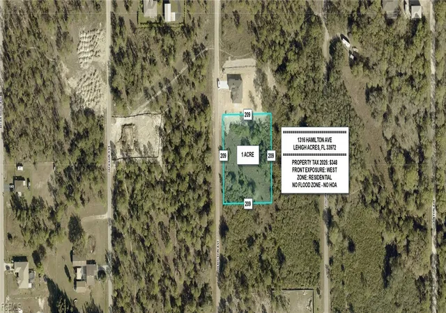 Photo 1 of Land for sale at 1316 Hamilton Ave, Lehigh Acres, FL 33972 | MLS# 2026010706 | Listing updated on 2026-03-02