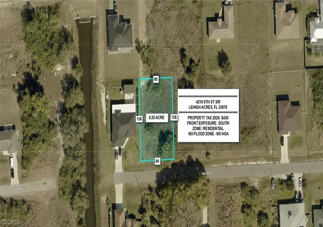 Photo 1 of Land for sale at 4216 9th Street Sw, Lehigh Acres, FL 33976 | MLS# 2026012210 | Listing updated on 2026-03-11