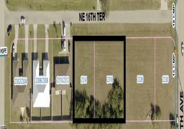Photo 3 of Land for sale at 2318 Ne 16th Terrace, Cape Coral, FL 33909 | MLS# 2026024399 | Listing updated on 2026-07-29