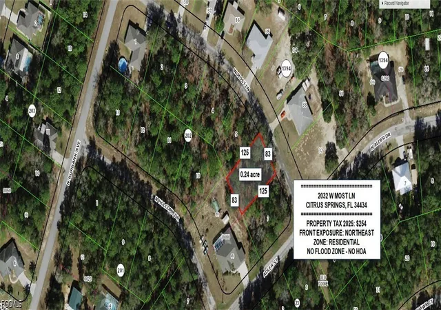 Photo 1 of Land for sale at 2032 W Most Ln, Citrus Springs, FL 34434 | MLS# 2026034123 | Listing updated on 2026-08-12
