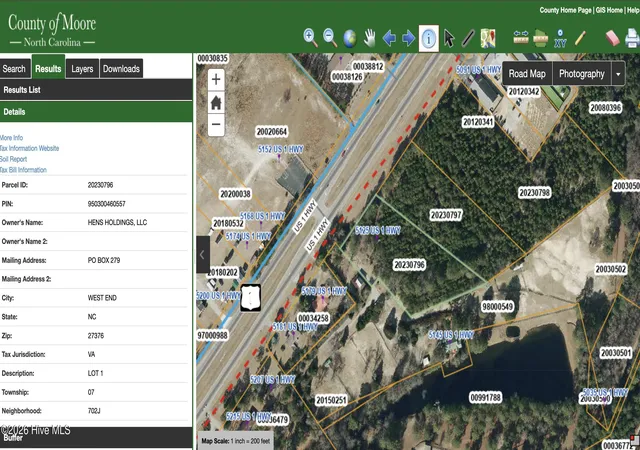 Photo 1 of Land for sale at 5125 Us 1 Hwy, Vass, NC 28394 | MLS# 100560371 | Listing updated on 2026-08-19