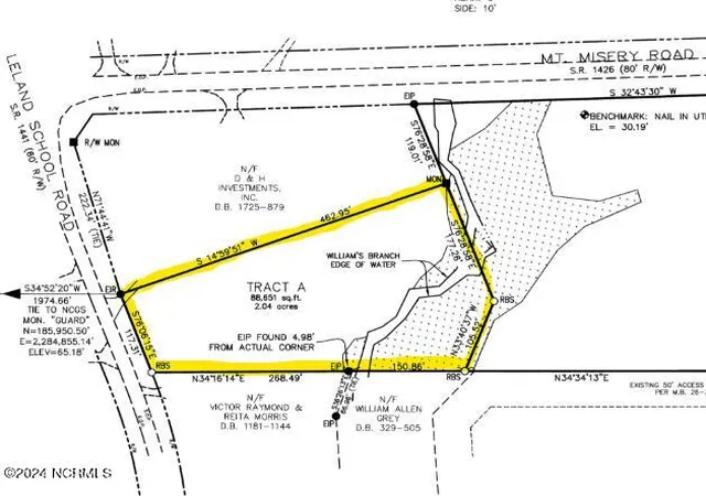 Photo 2 of Land for sale at Tract A Leland School Rd Ne, Leland, NC 28451 | MLS# 100569923 | Listing updated on 2026-08-19