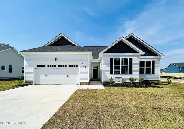 Photo 1 of Single family home for sale at 824 Hidden Brg Dr, Jacksonville, NC 28546 | MLS# 100560899 | Listing updated on 2026-10-02