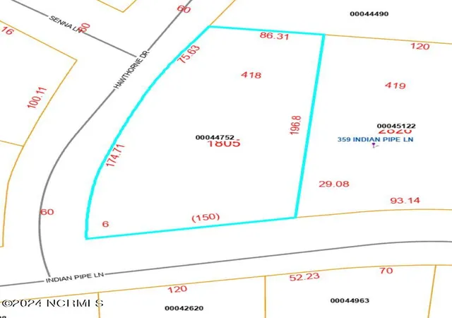 Photo 3 of Land for sale at 353 Indian Pipe Ln, Vass, NC 28394 | MLS# 100437236 | Listing updated on 2026-04-08