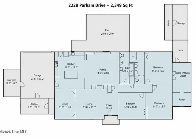 Photo 2 of Single family home for sale at 2228 Parham Dr, Wilmington, NC 28403 | MLS# 100581631 | Listing updated on 2026-08-18