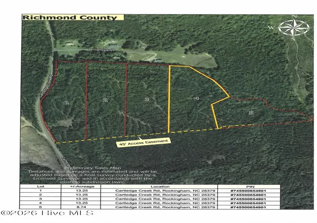 Photo 2 of Land for sale at 0 Cartledge Crk Rd, Rockingham, NC 28379 | MLS# 100573247 | Listing updated on 2026-08-18