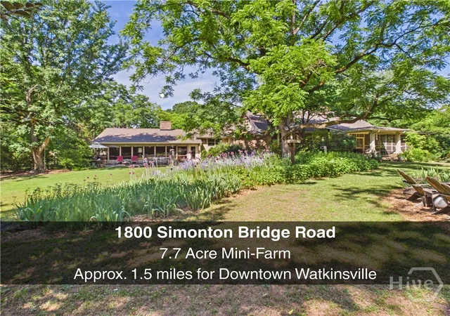 Photo 1 of Single family home for sale at 1800 Simonton Brg Rd, Watkinsville, GA 30677 | MLS# CL351510 | Listing updated on 2026-09-04