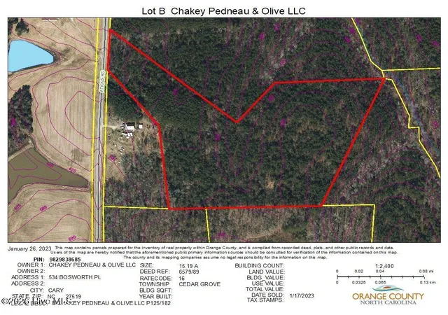 Photo 4 of Land for sale at 0 Atkins Rd, Mebane, NC 27302 | MLS# 100592361 | Listing updated on 2026-09-29
