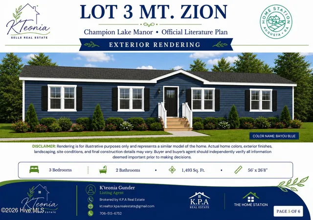 Photo 3 of Manufactured home for sale at 446 Mt Zion Rd, Trenton, SC 29847 | MLS# 100591222 | Listing updated on 2026-08-18