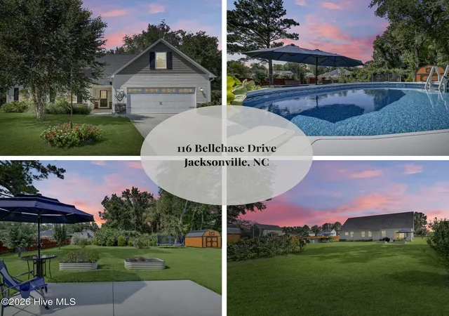Photo 1 of Single family home for sale at 116 Bellchase Dr, Jacksonville, NC 28540 | MLS# 100600098 | Listing updated on 2026-09-28