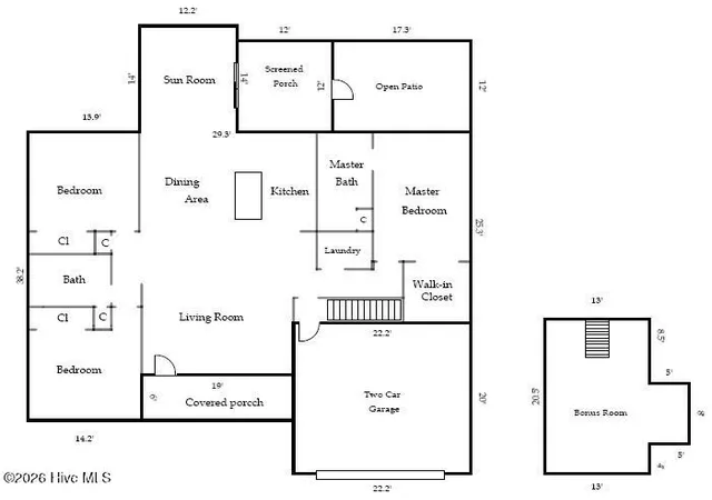 Photo 3 of Single family home for sale at 170 Middleton Pl, Sneads Ferry, NC 28460 | MLS# 100584439 | Listing updated on 2026-09-01