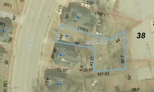 Photo 1 of Land for sale at 723 S Grace St, Rocky Mount, NC 27803 | MLS# 100611646 | Listing updated on 2026-10-21