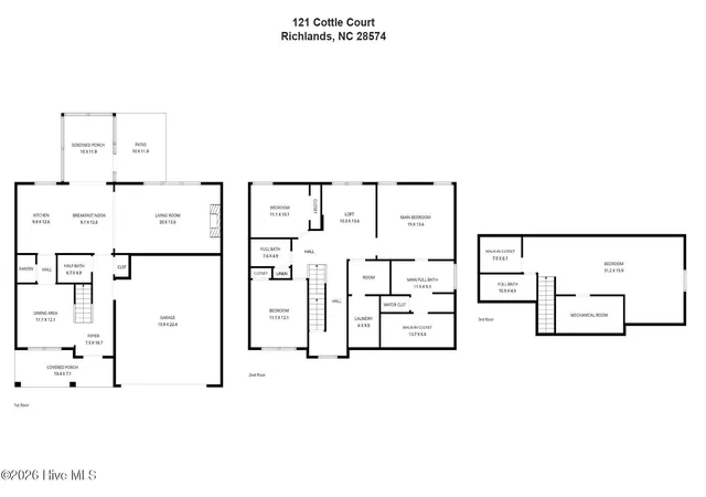 Photo 3 of Single family home for sale at 121 Cottle Ct, Richlands, NC 28574 | MLS# 100568404 | Listing updated on 2026-09-06