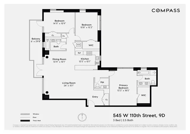 Photo 1 of Condo for sale at 545 W 110th St #9D, New York, NY 10025 | MLS# RLS20039942 | Listing updated on 2026-02-23