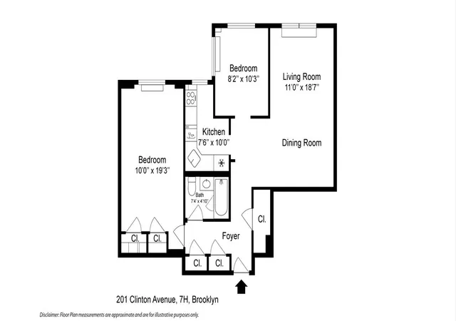 9th image of 201 Clinton Ave #7h, Brooklyn, NY 11205 | MLS# RLS20099288