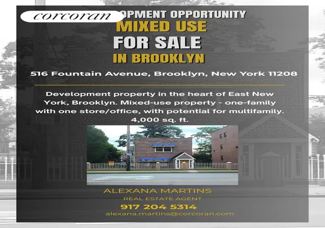 Photo 1 of Single family home for sale at 516 Fountain Ave, Brooklyn, NY 11208 | MLS# RLS20099334 | Listing updated on 2026-06-30