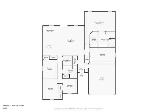 37th image of 1041 Wesberry St Se, Palm Bay, FL 32909 | MLS# R11137451