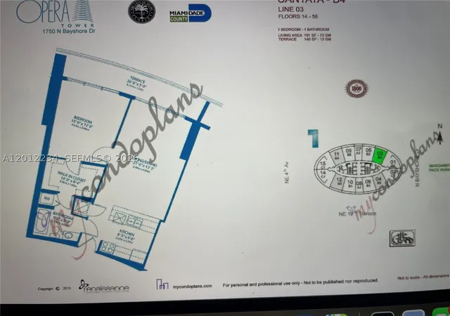 Listing Photo 3 - Condo for sale in Opera Tower located at 1750 N Bayshore Dr, Miami, FL 33132 - Unit #3403