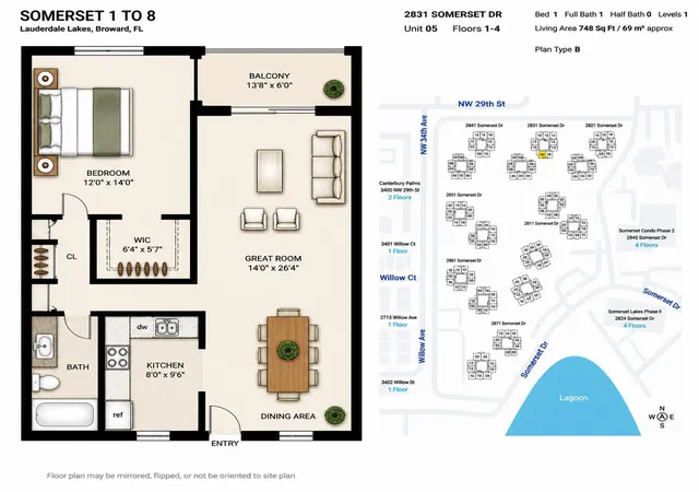 Homes for sale in Lauderdale Lakes, FL | 2831 Somerset Dr #305, Lauderdale Lakes, FL 33311 | MLS# B26024371
