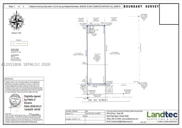 Photo 2 of Land for sale at 530 Sw 5th St, Homestead, FL 33034 | MLS# A12052806 | Listing updated on 2026-10-07