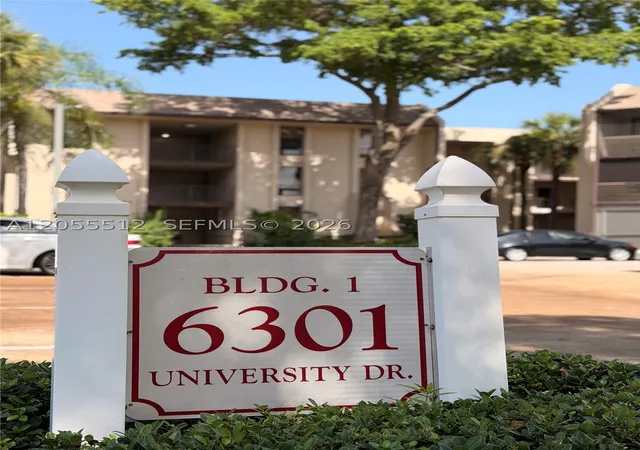 Photo 1 of Condo for sale at 6301 N University Dr #217, Tamarac, FL 33321 | MLS# A12055512 | Listing updated on 2026-08-26