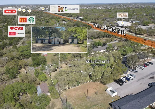Photo 1 of Land for sale at 4138 Williams Dr, Georgetown, TX 78628 | MLS# 2546715 | Listing updated on 2026-03-16