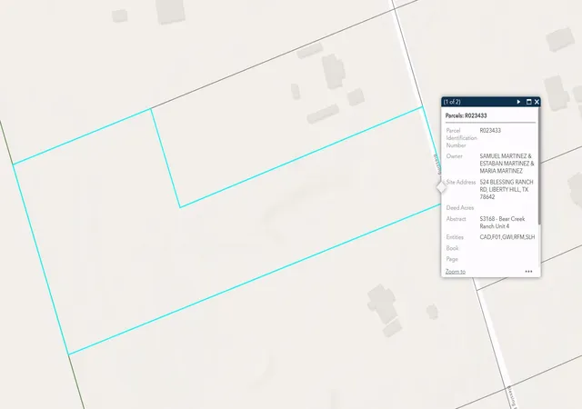 Land for sale at 524 Blessing Ranch Rd, Liberty Hill, TX 78642 | MLS# 5887068 | Listing updated on 2026-06-01