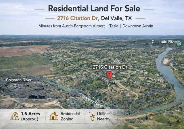 Photo 1 of Land for sale at 2716 Citation Dr, Del Valle, TX 78617 | MLS# 3557287 | Listing updated on 2026-09-12