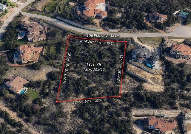 Photo 2 of Land for sale at 106 Piazza Vetta Dr, Austin, TX 78734 | MLS# 2669899 | Listing updated on 2026-05-30