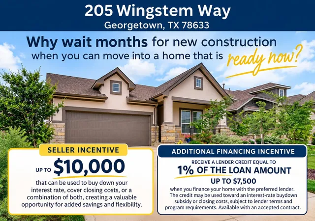 Photo 2 of Single family home for sale at 205 Wingstem Way, Georgetown, TX 78633 | MLS# 3758232 | Listing updated on 2026-10-22
