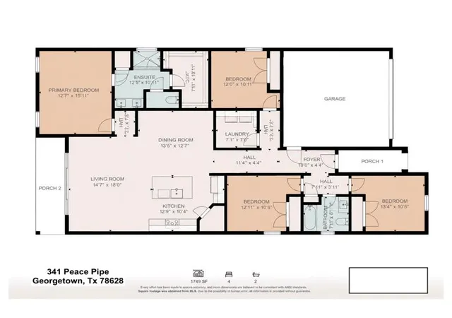 Photo 4 of Single family home for sale at 341 Peace Pipe Way, Georgetown, TX 78628 | MLS# 3192446 | Listing updated on 2026-09-19