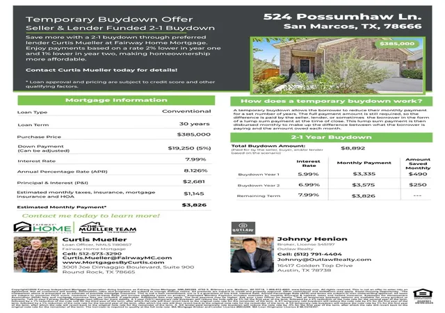Photo 2 of Single family home for sale at 524 Possumhaw Ln, San Marcos, TX 78666 | MLS# 9797651 | Listing updated on 2026-10-20